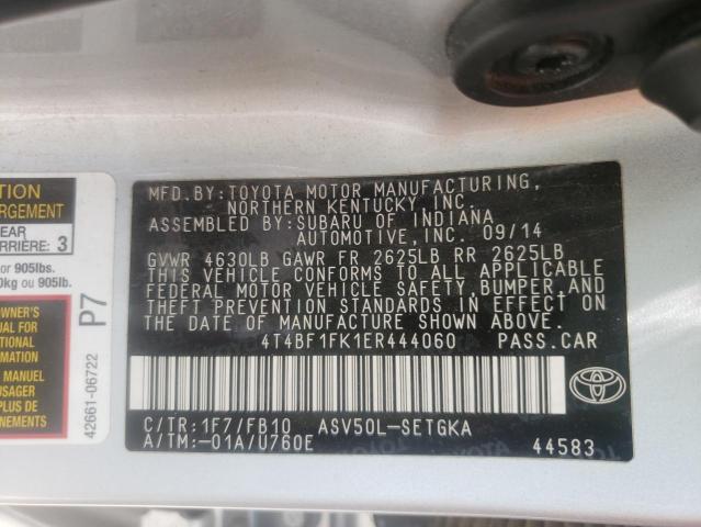 Photo 10 from auction – 2014 TOYOTA CAMRY L with VIN 4T4BF1FK1ER444060