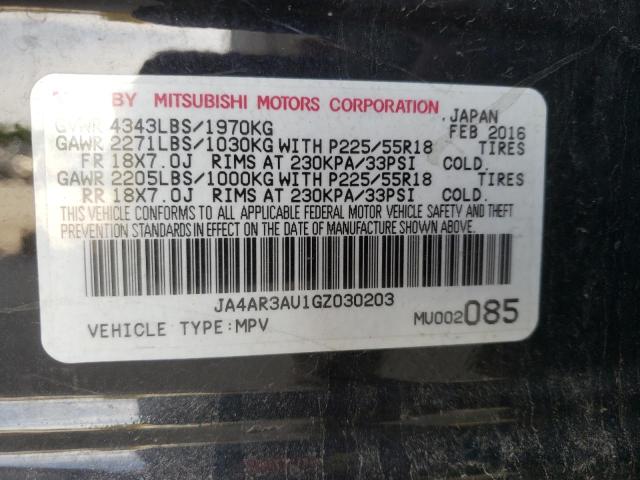 Photo 10 from auction – 2016 MITSUBISHI OUTLANDER with VIN JA4AR3AU1GZ030203