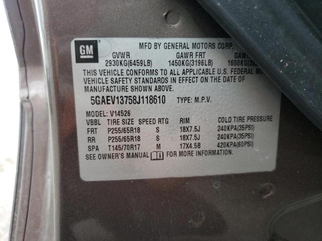 Photo 10 from auction – 2008 BUICK ENCLAVE CX with VIN 5GAEV13758J118610
