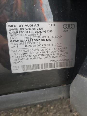 Photo 10 from auction – 2018 AUDI Q5 PREMIUM with VIN WA1ANAFY3J2086378