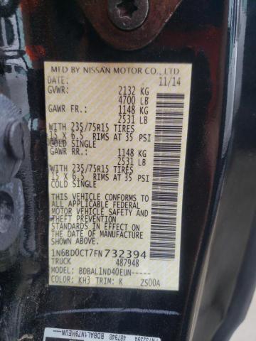 Photo 10 from auction – 2015 NISSAN FRONTIER S with VIN 1N6BD0CT7FN732394