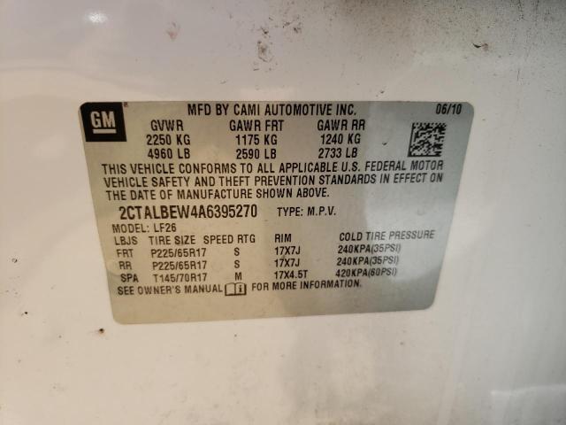 Photo 10 from auction – 2010 GMC TERRAIN SL with VIN 2CTALBEW4A6395270