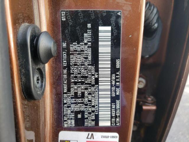Photo 10 from auction – 2013 TOYOTA VENZA LE with VIN 4T3ZK3BB6DU063476