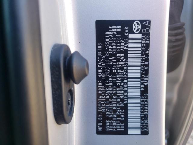 Photo 10 from auction – 2015 TOYOTA COROLLA L with VIN 5YFBURHE6FP259527