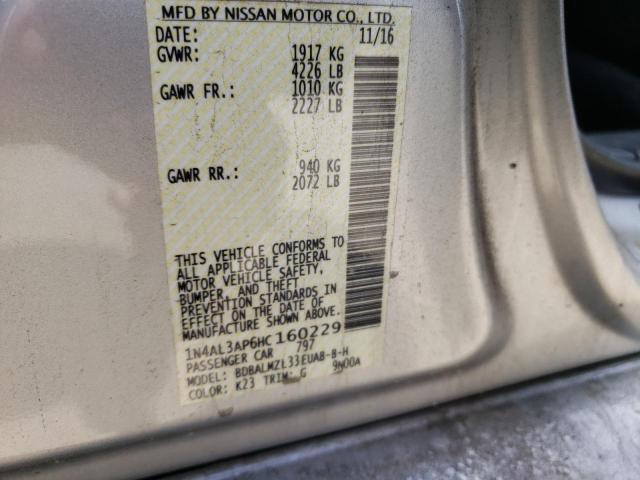 Photo 10 from auction – 2017 NISSAN ALTIMA with VIN 1N4AL3AP6HC160229