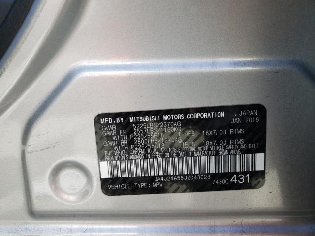 Photo 10 from auction – 2018 MITSUBISHI OUTLANDER with VIN JA4J24A58JZ043623
