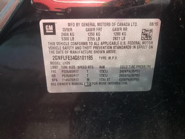 Photo 10 from auction – 2016 CHEVROLET EQUINOX LT with VIN 2GNFLFE34G6101185