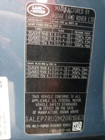 Photo 10 from auction – 2021 LAND ROVER DEFENDER 1 with VIN SALEP7RU2M2061563