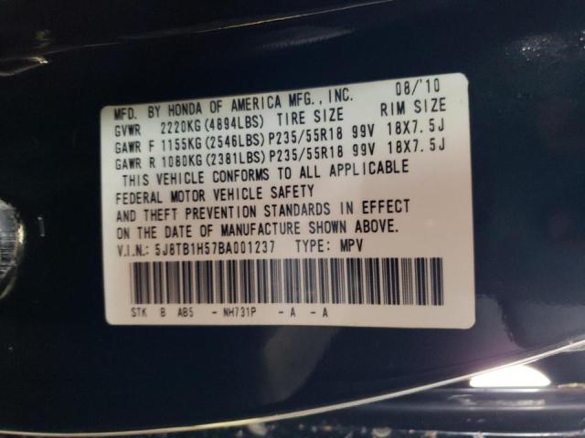 Photo 10 from auction – 2011 ACURA RDX TECHNO with VIN 5J8TB1H57BA001237