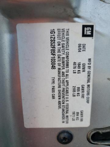 Photo 10 from auction – 2005 CHEVROLET MALIBU with VIN 1G1ZS52F85F103048