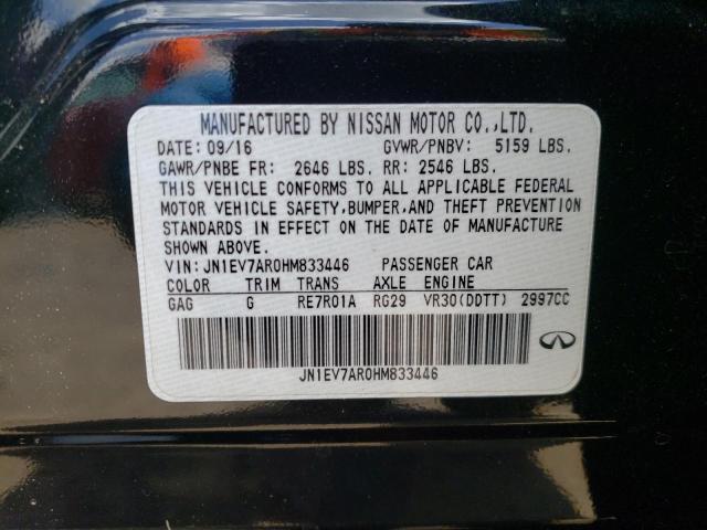 Photo 10 from auction – 2017 INFINITI Q50 PREMIU with VIN JN1EV7AR0HM833446