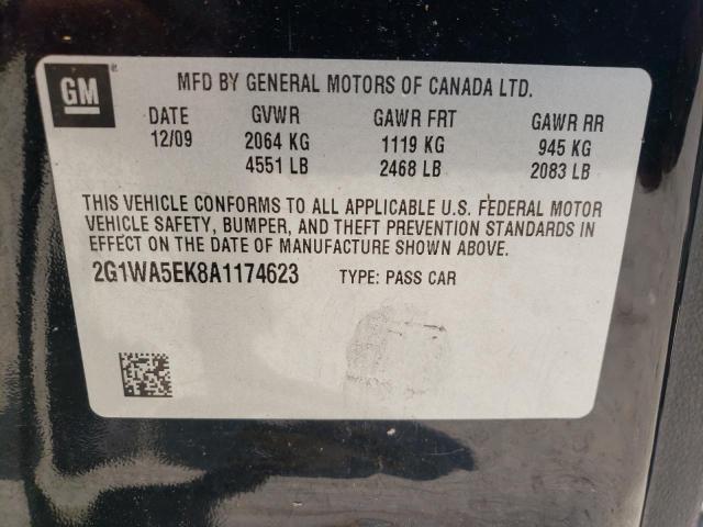 Photo 10 from auction – 2010 CHEVROLET IMPALA LS with VIN 2G1WA5EK8A1174623
