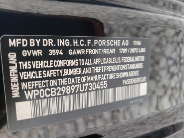 Photo 10 from auction – 2007 PORSCHE BOXSTER S with VIN WP0CB29897U730455