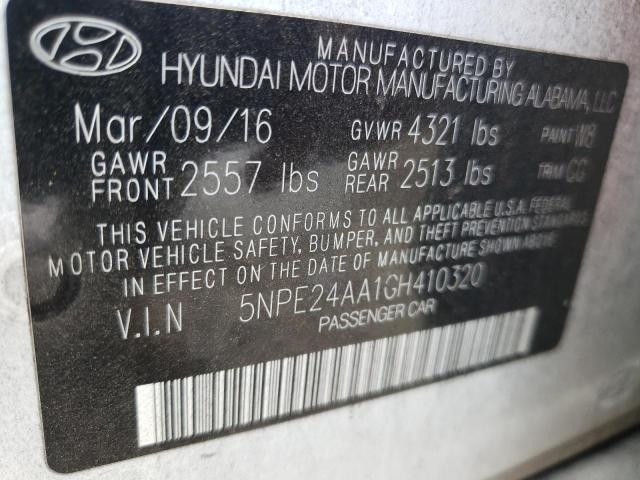 Photo 10 from auction – 2016 HYUNDAI SONATA ECO with VIN 5NPE24AA1GH410320