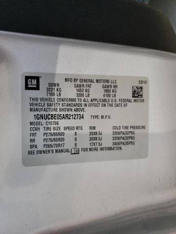 Photo 10 from auction – 2010 CHEVROLET TAHOE C150 with VIN 1GNUCBE05AR212734