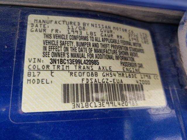 Photo 10 from auction – 2009 NISSAN VERSA S with VIN 3N1BC13E99L420985