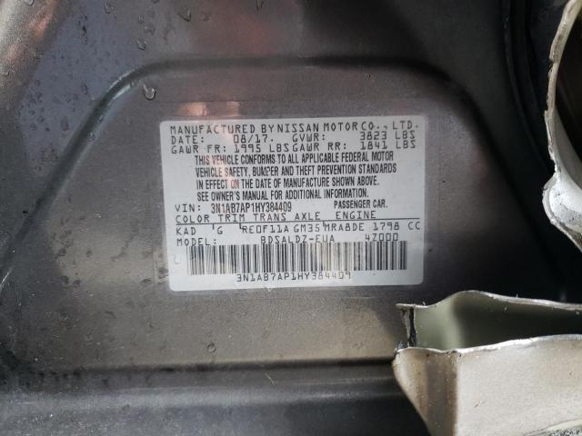 Photo 10 from auction – 2017 NISSAN SENTRA S with VIN 3N1AB7AP1HY384409