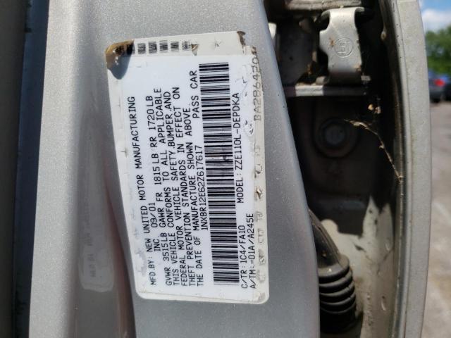 Photo 10 from auction – 2002 TOYOTA COROLLA with VIN 1NXBR12E62Z617617