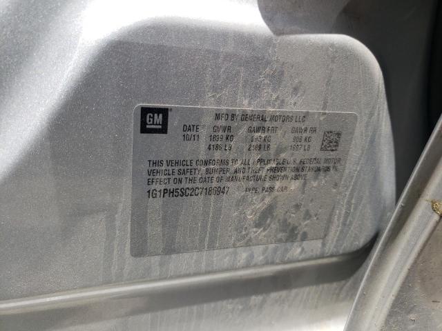 Photo 10 from auction – 2012 CHEVROLET CRUZE LTZ with VIN 1G1PH5SC2C7186947
