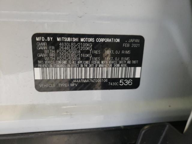 Photo 10 from auction – 2022 MITSUBISHI ECLIPSE CR with VIN JA4ATWAA7NZ006106
