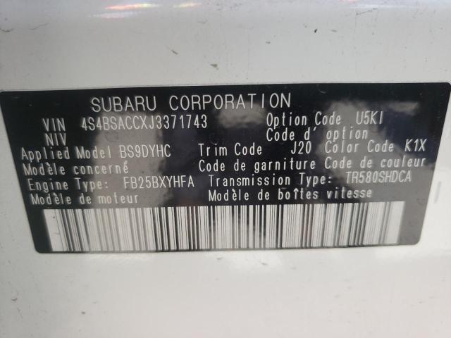 Фото 10 с аукциона – 2018 SUBARU OUTBACK 2. с VIN 4S4BSACCXJ3371743
