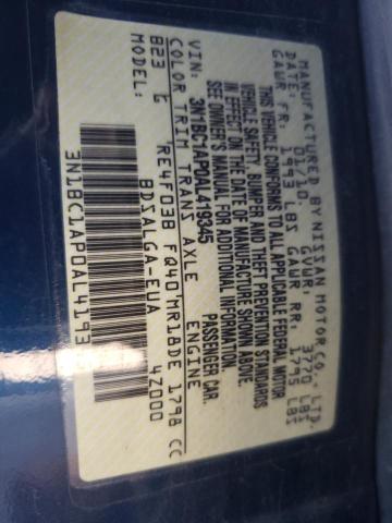 Photo 10 from auction – 2010 NISSAN VERSA S with VIN 3N1BC1AP0AL419345