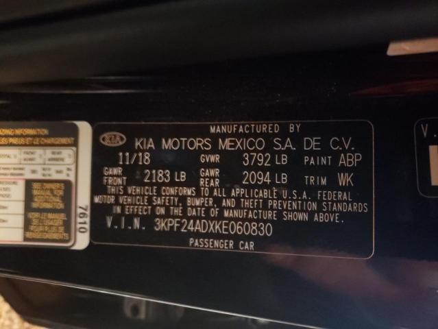 Photo 10 from auction – 2019 KIA FORTE FE with VIN 3KPF24ADXKE060830