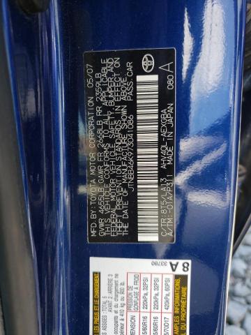 Photo 10 from auction – 2007 TOYOTA CAMRY HYBR with VIN JTNBB46K973041086