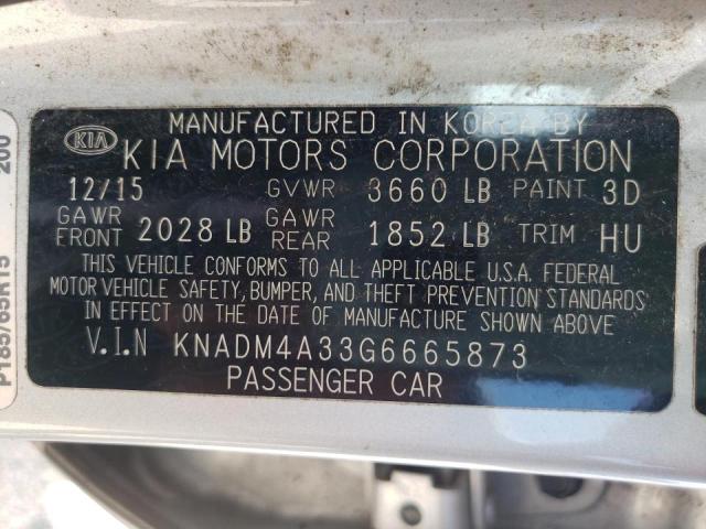 Фото 10 с аукциона – 2016 KIA RIO LX с VIN KNADM4A33G6665873