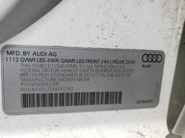 Photo 10 from auction – 2013 AUDI A4 PRESTIG with VIN WAUKFAFL7DN031752