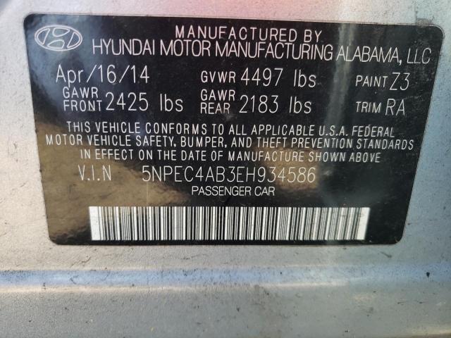 Photo 10 from auction – 2014 HYUNDAI SONATA SE with VIN 5NPEC4AB3EH934586