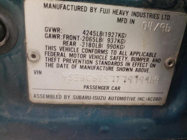 Photo 10 from auction – 1996 SUBARU LEGACY with VIN 4S3BG6857T7979969