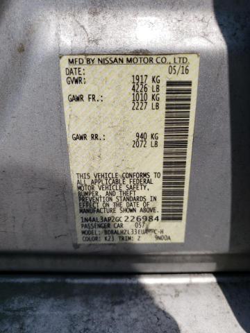 Photo 10 from auction – 2016 NISSAN ALTIMA 2.5 with VIN 1N4AL3AP2GC226984