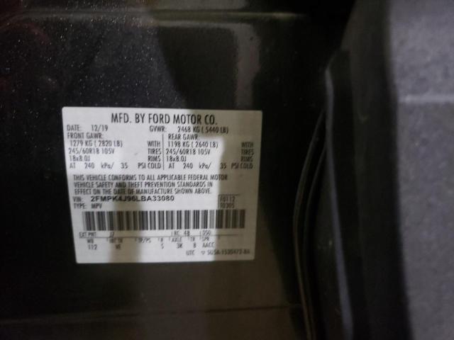 Photo 10 from auction – 2020 FORD EDGE SEL with VIN 2FMPK4J96LBA33080
