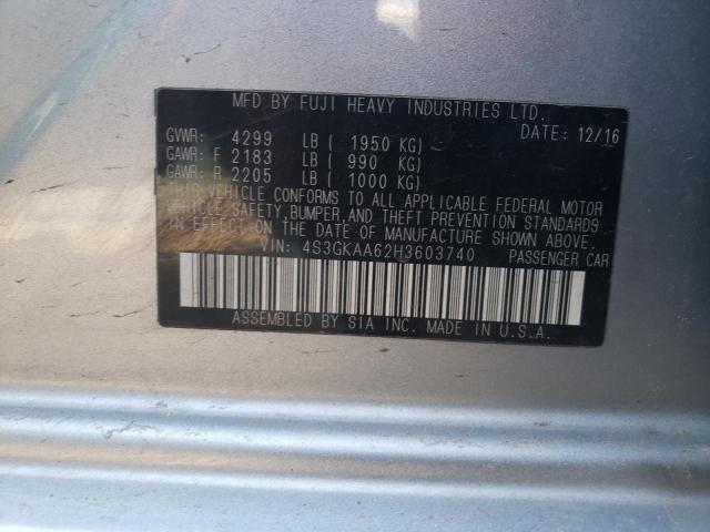 Photo 10 from auction – 2017 SUBARU IMPREZA with VIN 4S3GKAA62H3603740