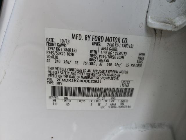Photo 10 from auction – 2013 FORD EDGE LIMIT with VIN 2FMDK3KC9DBE22921