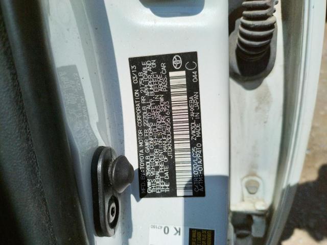 Photo 10 from auction – 2013 TOYOTA PRIUS with VIN JTDKN3DU4D5616723