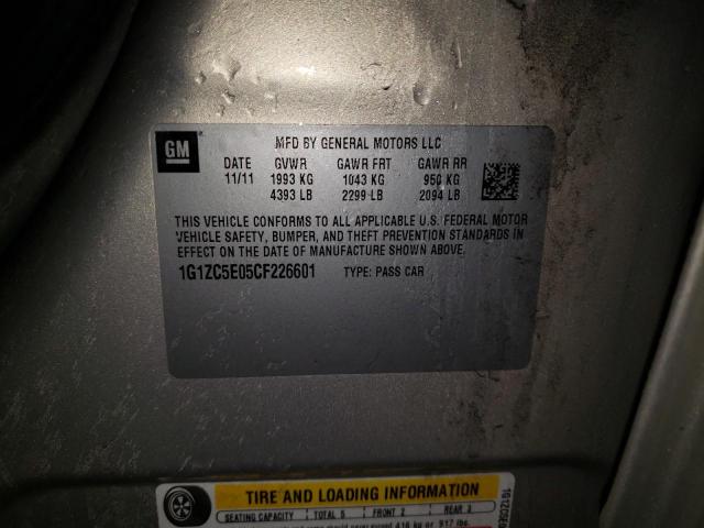 Photo 10 from auction – 2012 CHEVROLET MALIBU 1LT with VIN 1G1ZC5E05CF226601