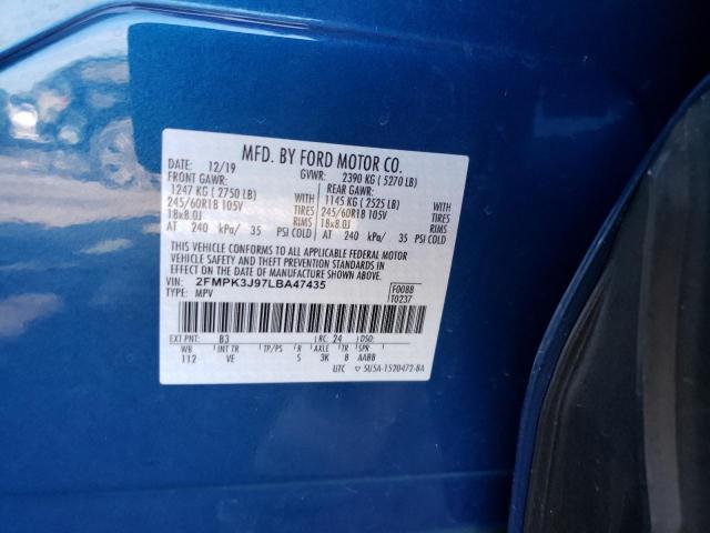 Photo 10 from auction – 2020 FORD EDGE SEL with VIN 2FMPK3J97LBA47435