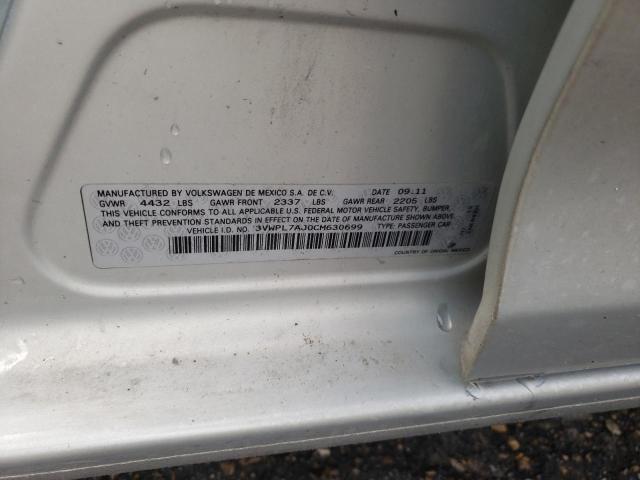 Photo 10 from auction – 2012 VOLKSWAGEN JETTA TDI with VIN 3VWPL7AJ0CM630699