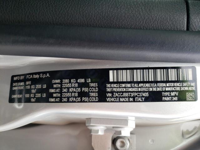 Photo 10 from auction – 2015 JEEP RENEGADE L with VIN ZACCJBBT3FPC37405
