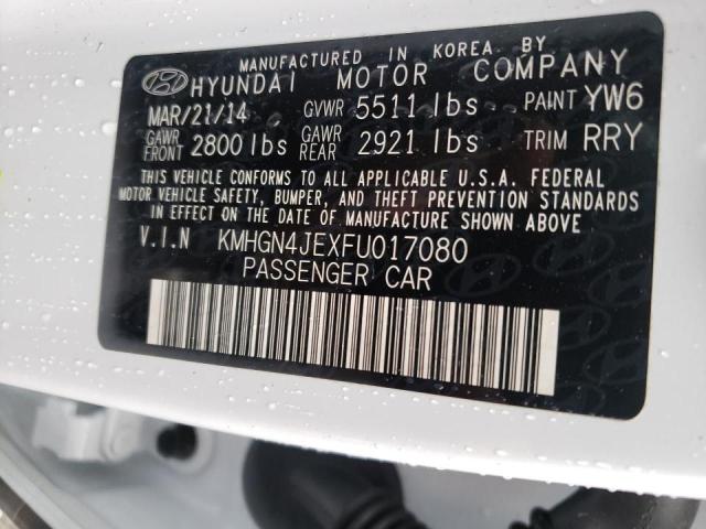 Photo 10 from auction – 2015 HYUNDAI GENESIS 3. with VIN KMHGN4JEXFU017080