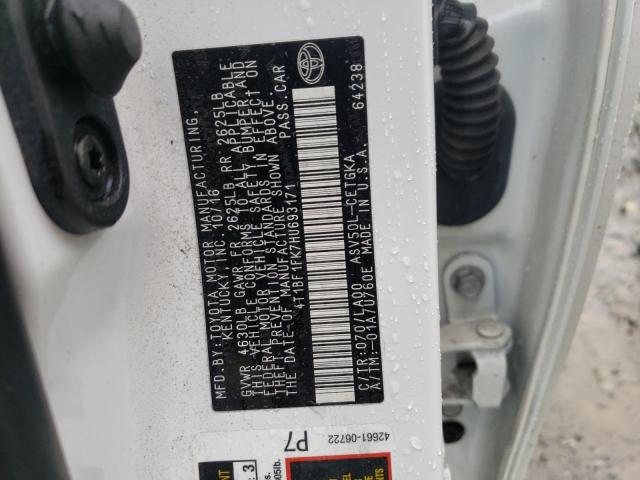 Photo 10 from auction – 2017 TOYOTA CAMRY LE with VIN 4T1BF1FK7HU693171