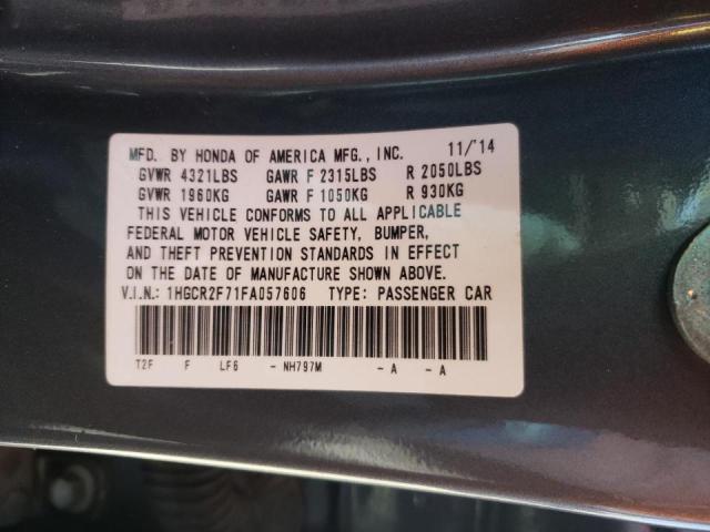 Photo 10 from auction – 2015 HONDA ACCORD EX with VIN 1HGCR2F71FA057606