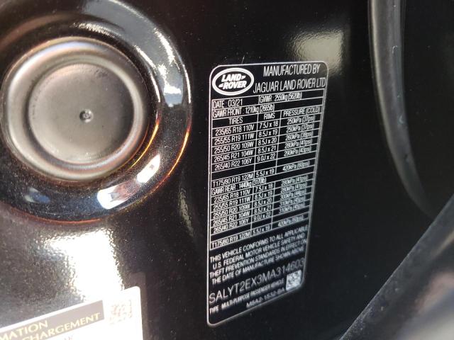 Photo 10 from auction – 2021 LAND ROVER RANGE ROVE with VIN SALYT2EX3MA314603