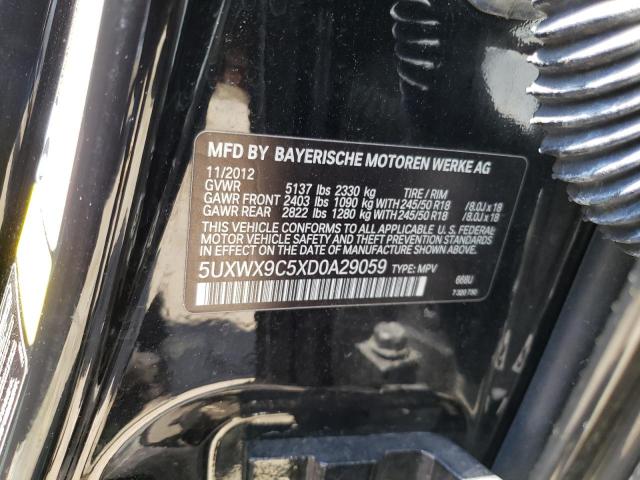 Photo 10 from auction – 2013 BMW X3 XDRIVE2 with VIN 5UXWX9C5XD0A29059