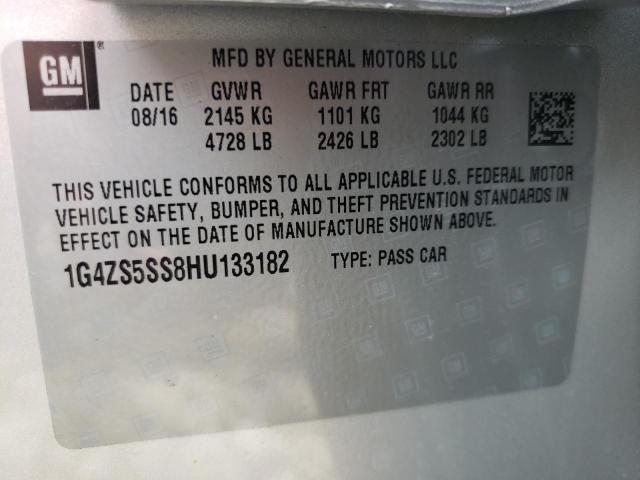 Photo 10 from auction – 2017 BUICK LACROSSE P with VIN 1G4ZS5SS8HU133182