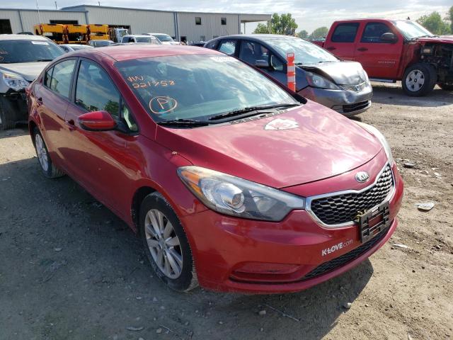 KIA FORTE LX 2014 with VIN KNAFX4A61E5221758 - Photo from auction