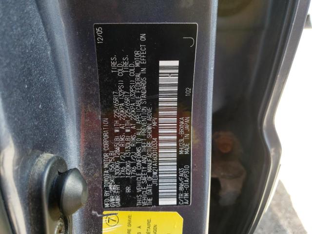 Photo 10 from auction – 2006 TOYOTA HIGHLANDER with VIN JTEDW21A160010334
