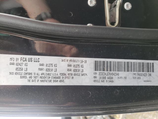 Photo 10 from auction – 2019 DODGE CHARGER SX with VIN 2C3CDXJG7KH542348